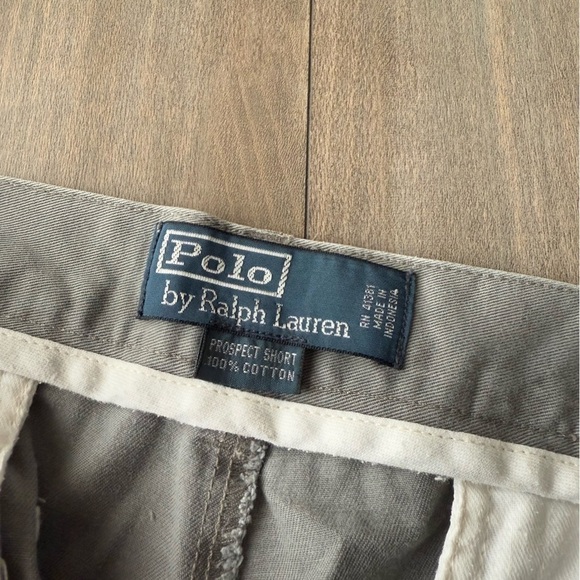 Vtg Polo Ralph Lauren polo pony embroidered print Prospect shorts grey size 31 - Picture 7 of 7